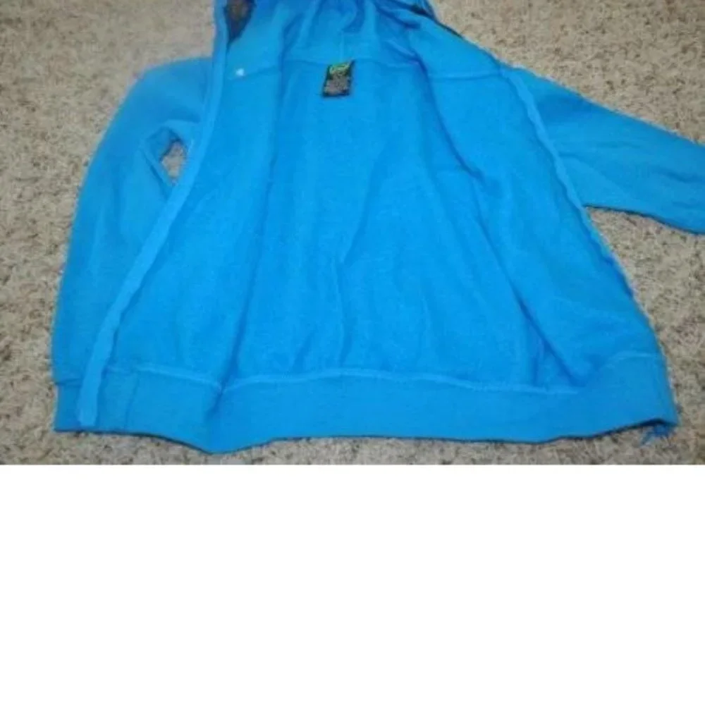 Skeleton Halloween Costume Hoodie Jacket 5/6 Blue Long Sleeves Hooded Zip Up